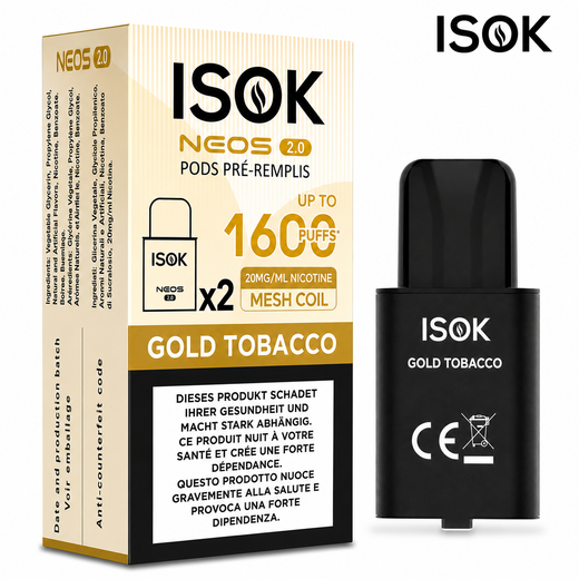 ISOK ~ Nachfüllung Neos 2.0 ~ Gold Tobacco