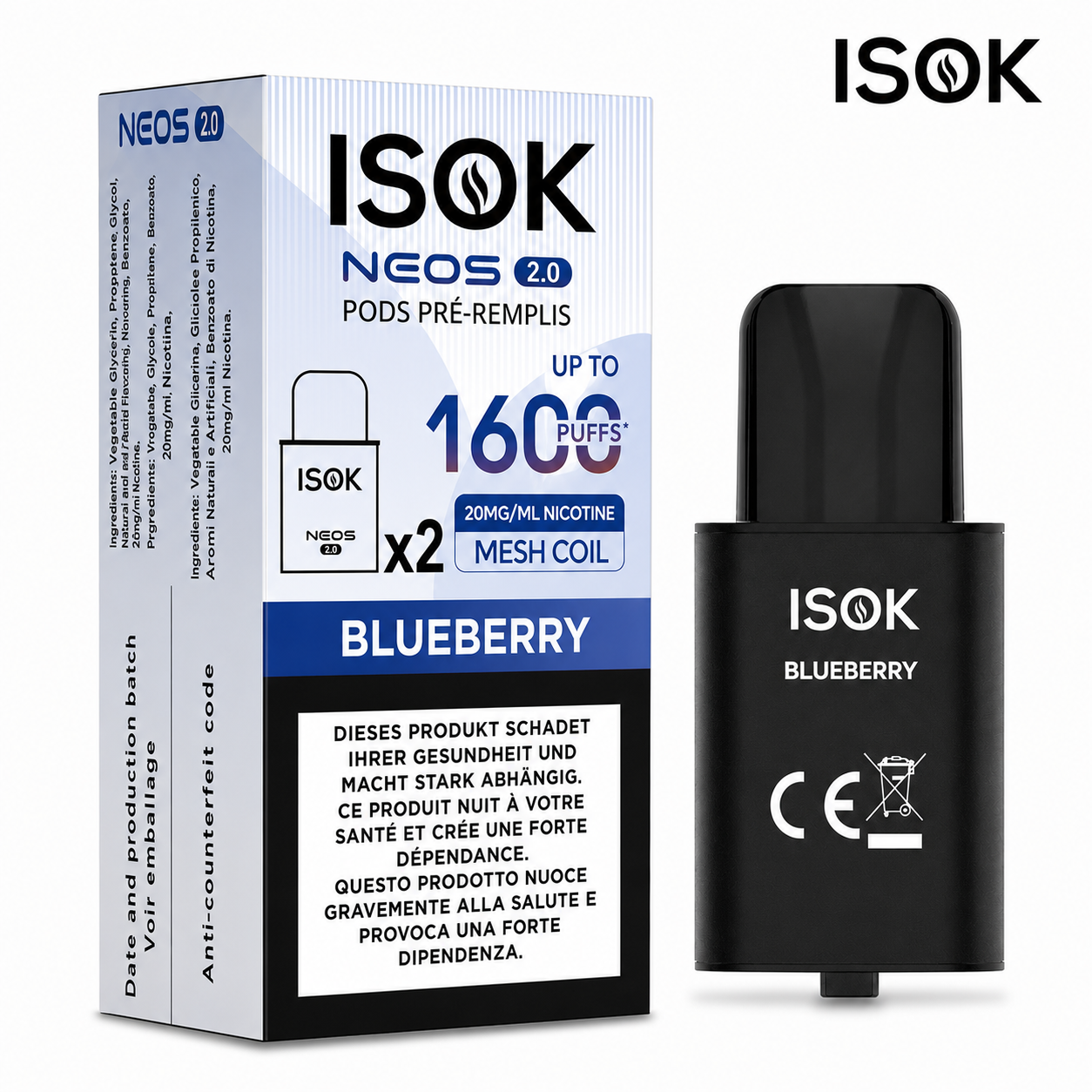 ISOK ~ Nachfüllung Neos 2.0 ~ Blueberry