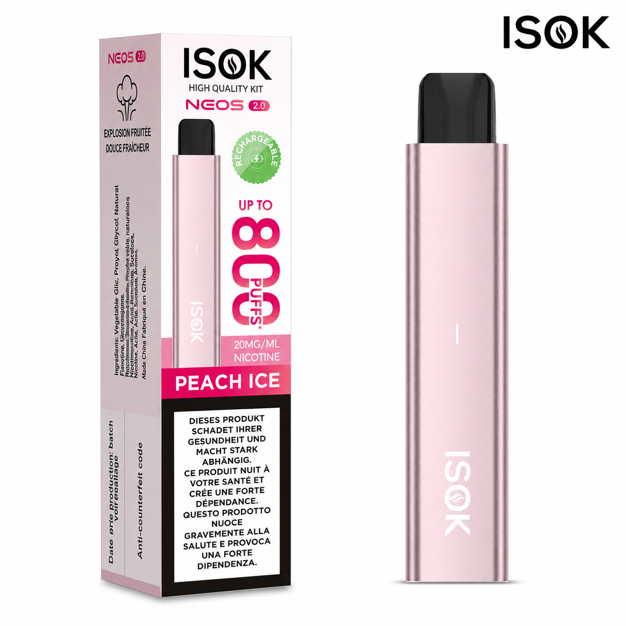 ISOK ~ Neos 2.0 ~  Peach Ice