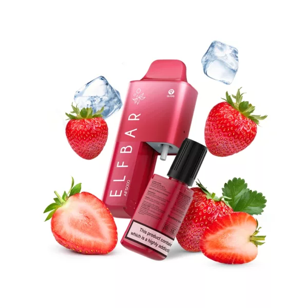 ELFBAR ~ AF5000 ~ Strawberry ICE (Pod System) (5k) (2%)