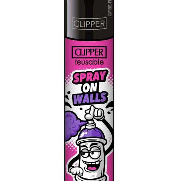 Clipper ~ Slappy Slogan Spray on Wall