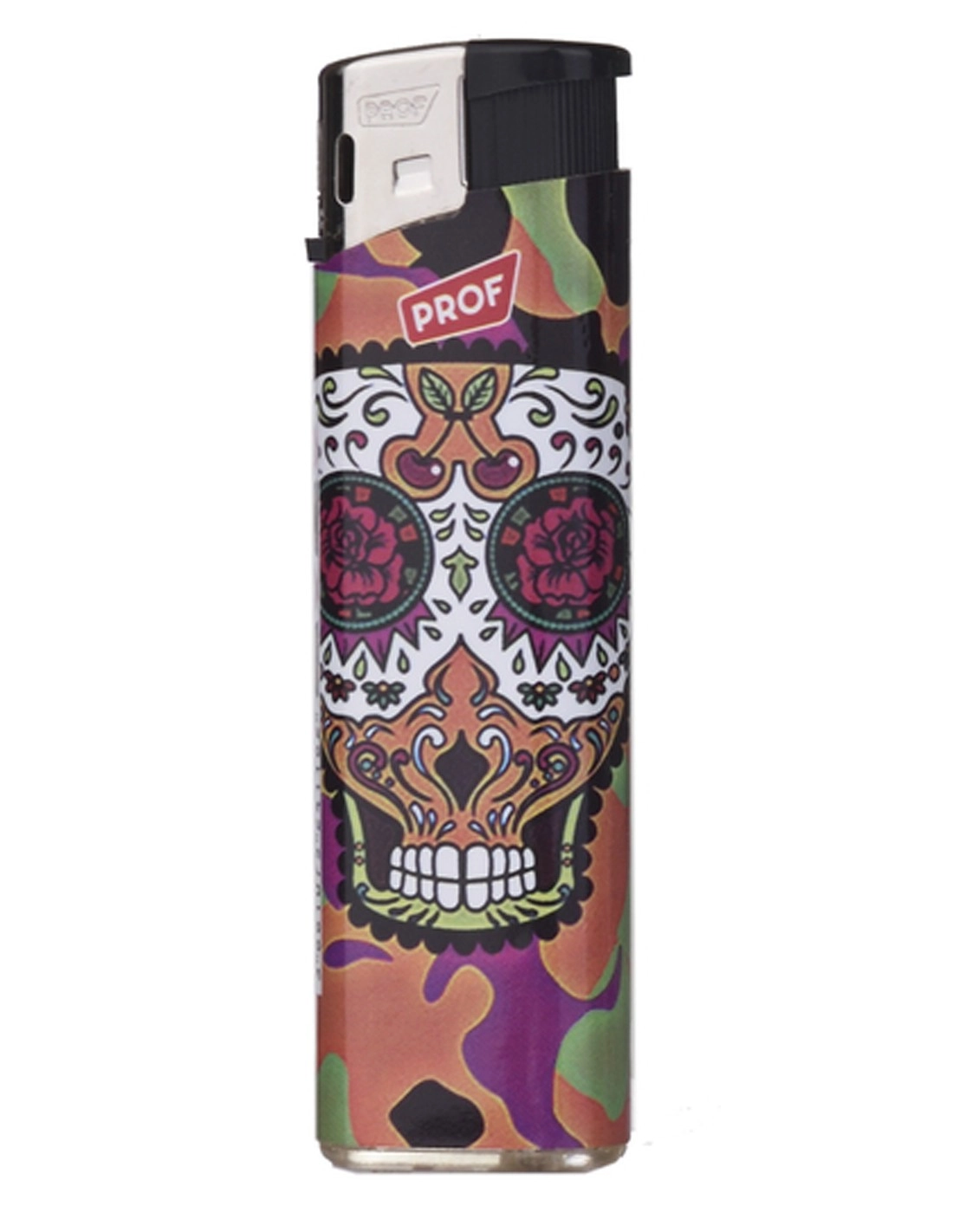 Elektronisches Feuerzeug Mexican Skull Flower Eyes