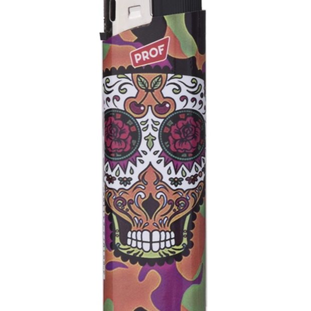 Elektronisches Feuerzeug Mexican Skull Flower Eyes