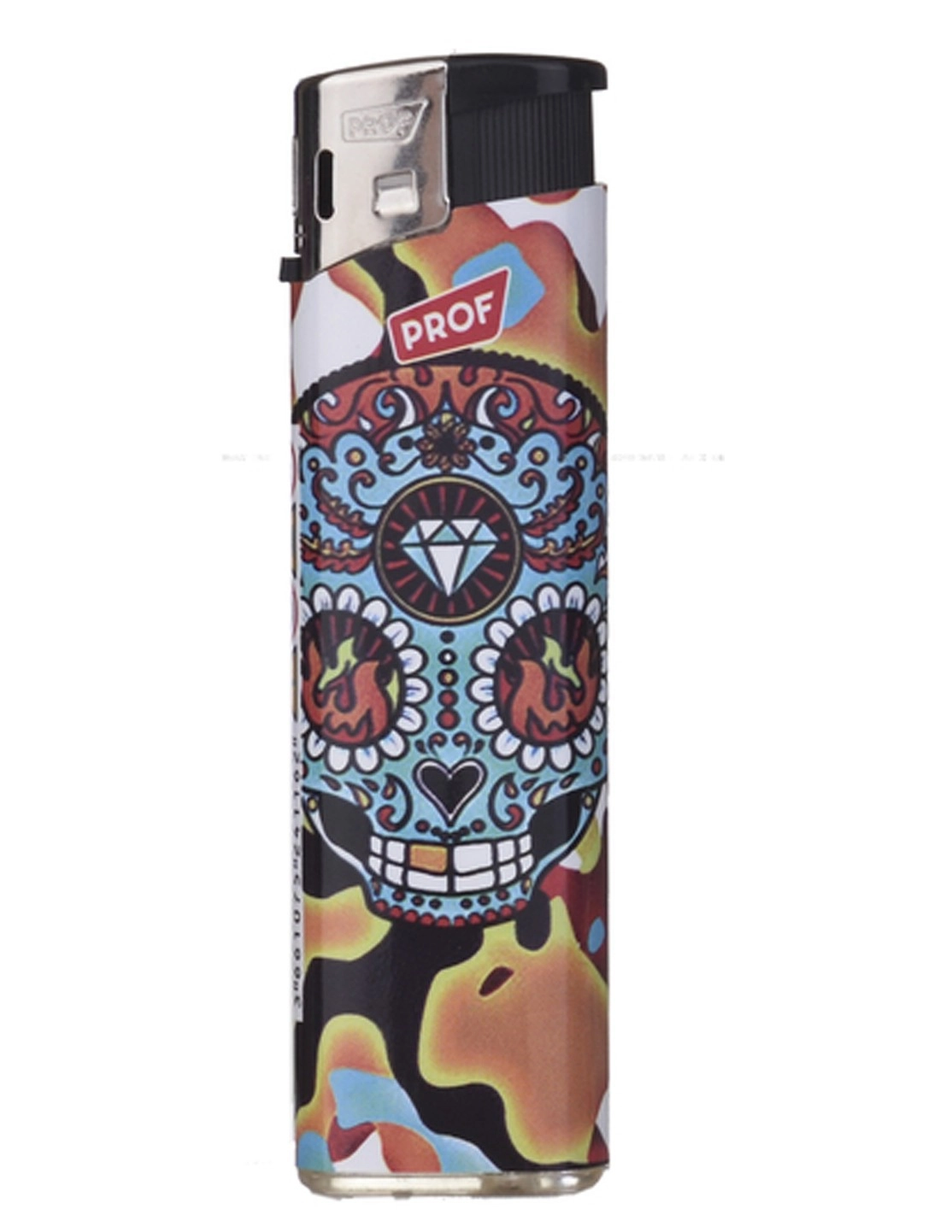 Elektronisches Feuerzeug Mexican Skull Flames Eyes
