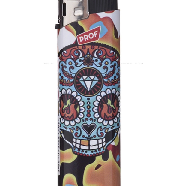 Elektronisches Feuerzeug Mexican Skull Flames Eyes