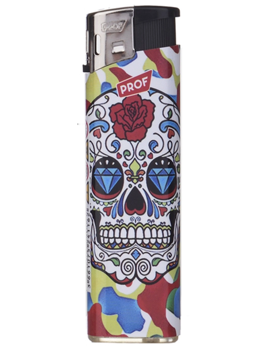 Elektronisches Feuerzeug Mexican Skull Diamond Eyes