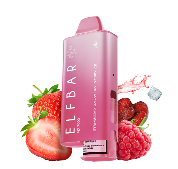 ELFBAR ~ NX7000 ~ Strawberry Raspberry Cherry ICE