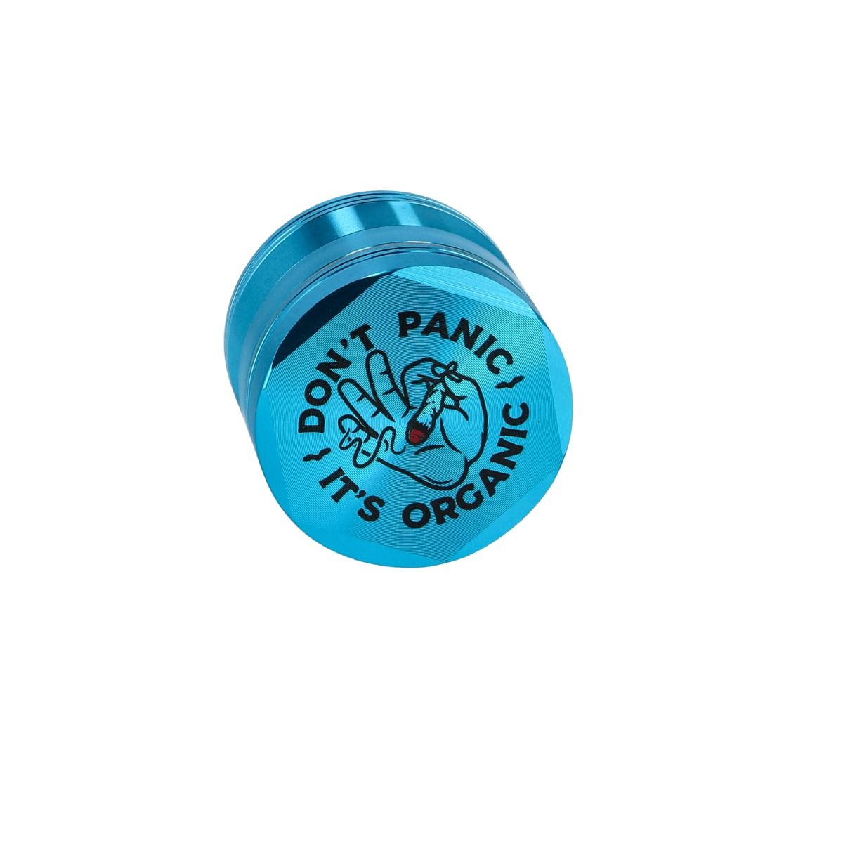 Don't Panic Aluminium Grinder – Türkis – 4-teilig, 55 mm