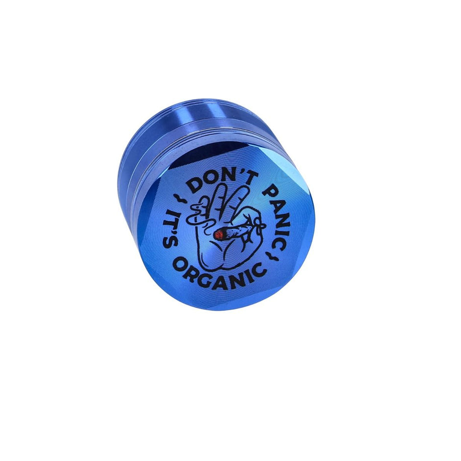 Don't Panic Aluminium Grinder – Blau – 4-teilig, 55 mm