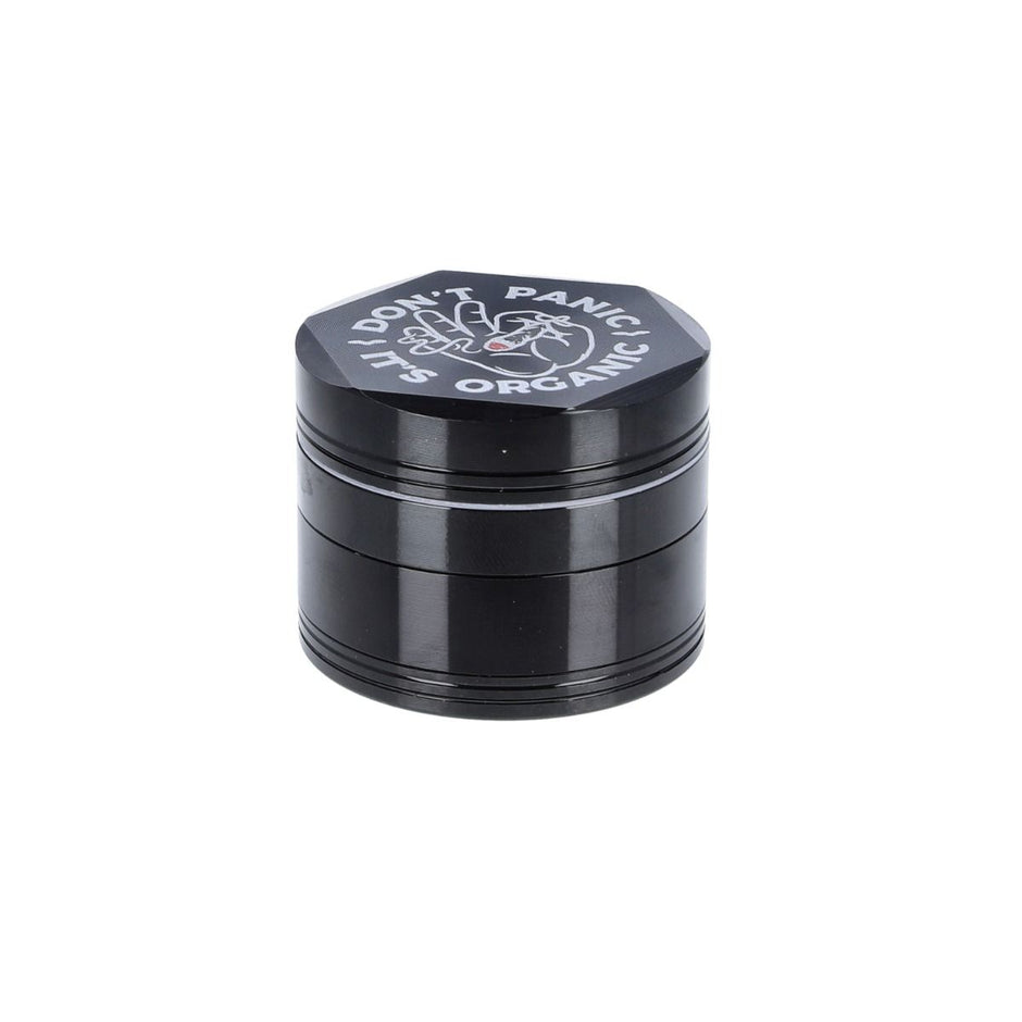 Don't Panic Aluminium Grinder – Schwarz – 4-teilig, 55 mm