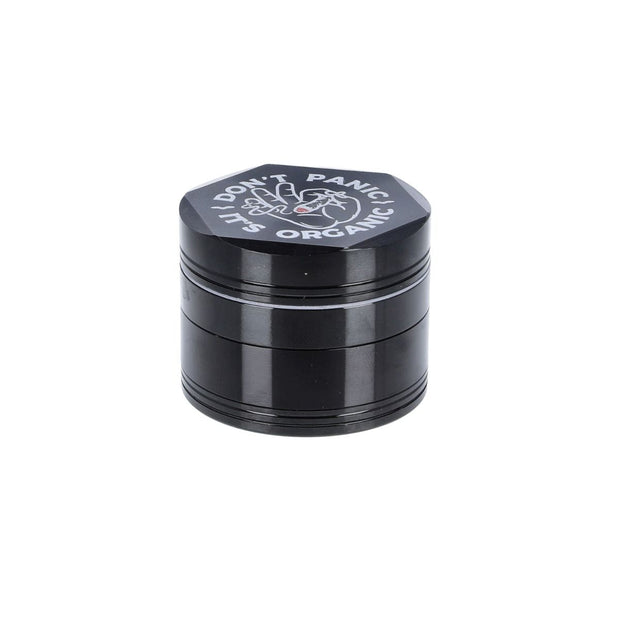 Don't Panic Aluminium Grinder – Schwarz – 4-teilig, 55 mm