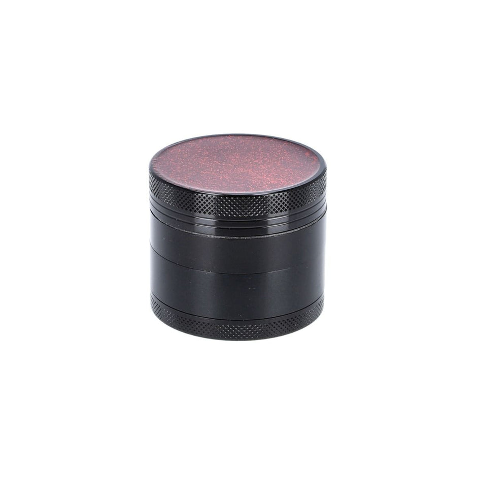 Aluminium Grinder Shiny Top – Schwarz/Rot – 4-teilig, 50 mm