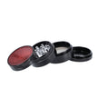Aluminium Grinder Shiny Top – Schwarz/Rot – 4-teilig, 50 mm