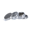 Aluminium Grinder Shiny Top – Silber – 4-teilig, 50 mm