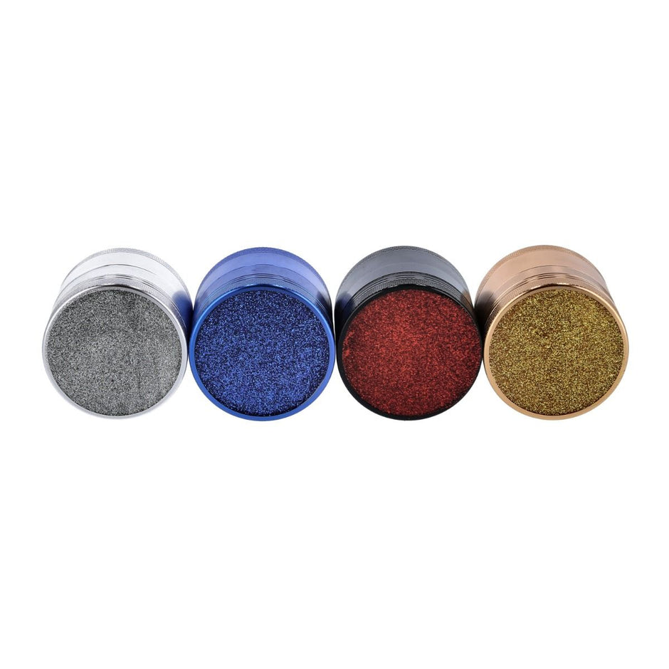 Aluminium Grinder Shiny Top – Silber – 4-teilig, 50 mm