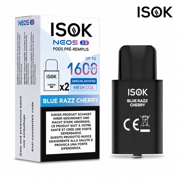 ISOK ~ Nachfüllung Neos 2.0 ~ Blue Razz Cherry