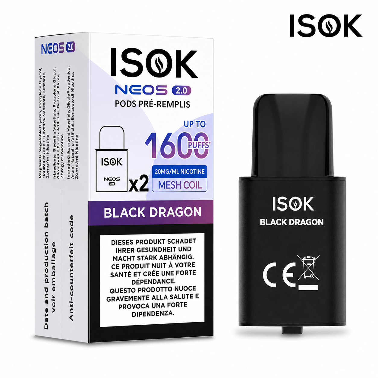 ISOK ~ Nachfüllung Neos 2.0 ~ Black Dragon
