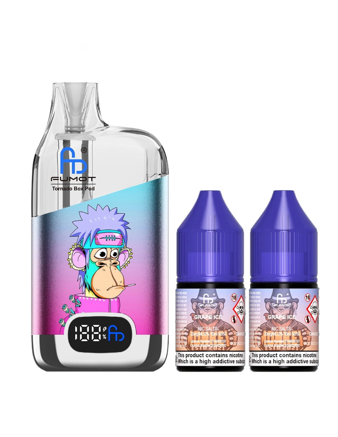 Fumot ~ Tornado Box 50K ~ Grape Ice
