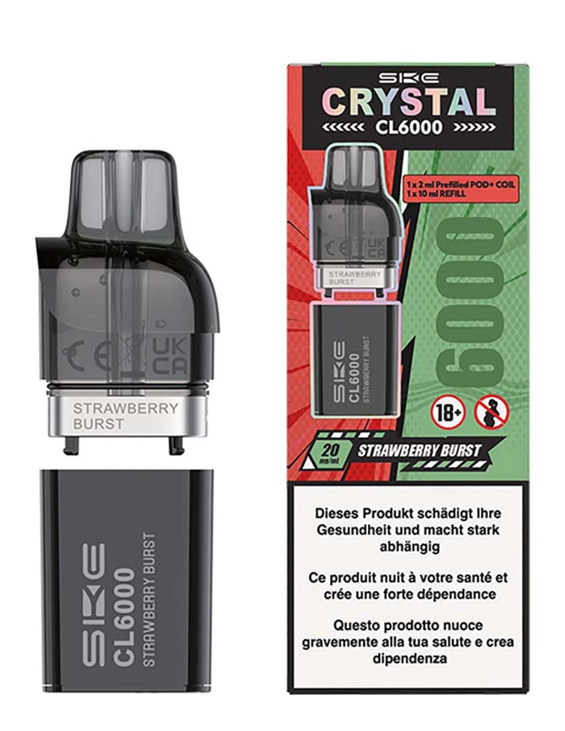 SKE ~ Crystal CL6000 (Pod) ~ Strawberry burst